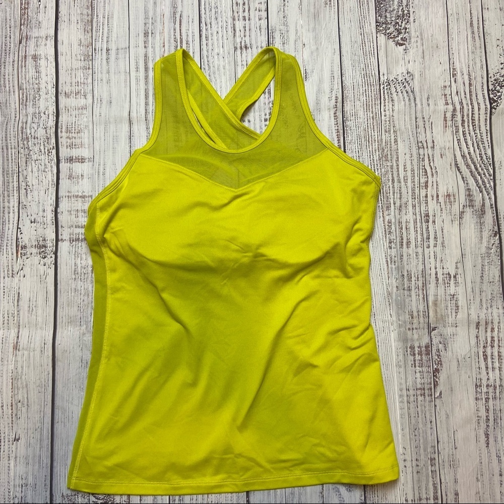 Soybu Soirée Crossover Mesh Back Tank Top. Size Large. EUC